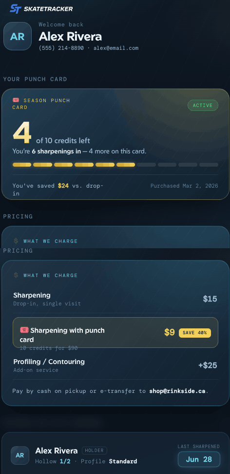 Customer account